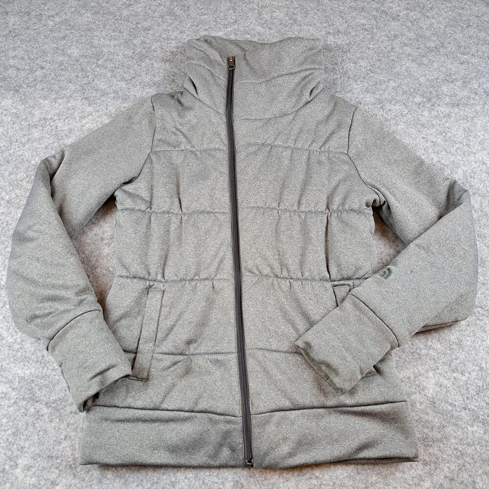 The North Face Jacket Womens Small Gray Full Zip Quilted Insulated Puffer Coat